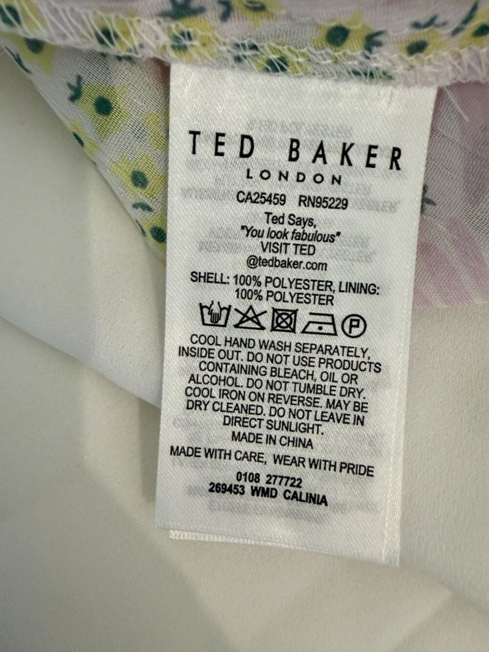 Ted Baker London Calinia floral print ruffle dress - Size 2 (6 US) - Picture 5 of 9